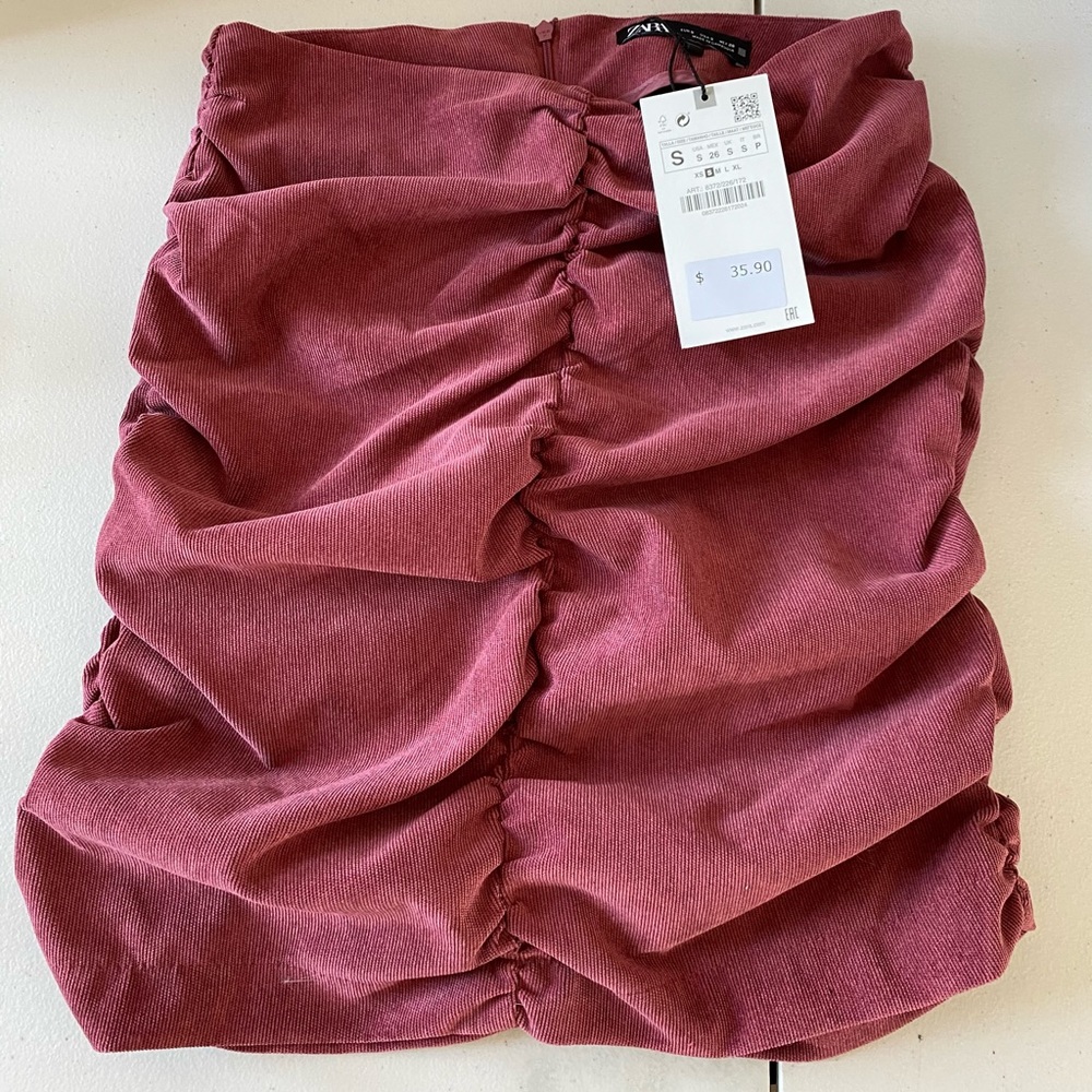 ZARA | Ruched Mini Skirt
